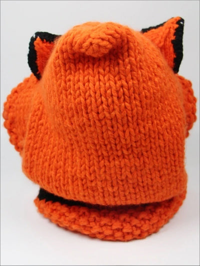 Girls Knitted Animal Ear Winter Scarf - Girls Hats
