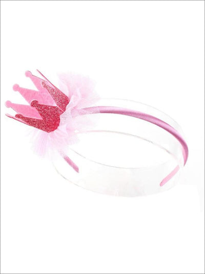 Girls Lace Crown Headband ( 4 color options) - Pink / One - Hair Accessories