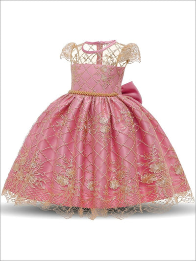 Girls Lace Embroidery Special Occasion Dress - Girls Spring Dressy Dress