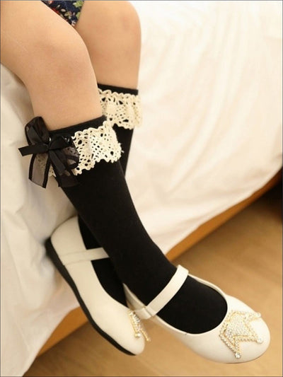 Girls Lace Knee Socks (6 color options) - Girls Accessories