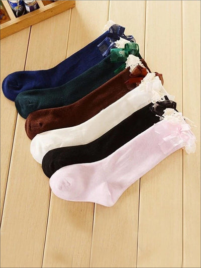 Girls Lace Knee Socks (6 color options) - Girls Accessories