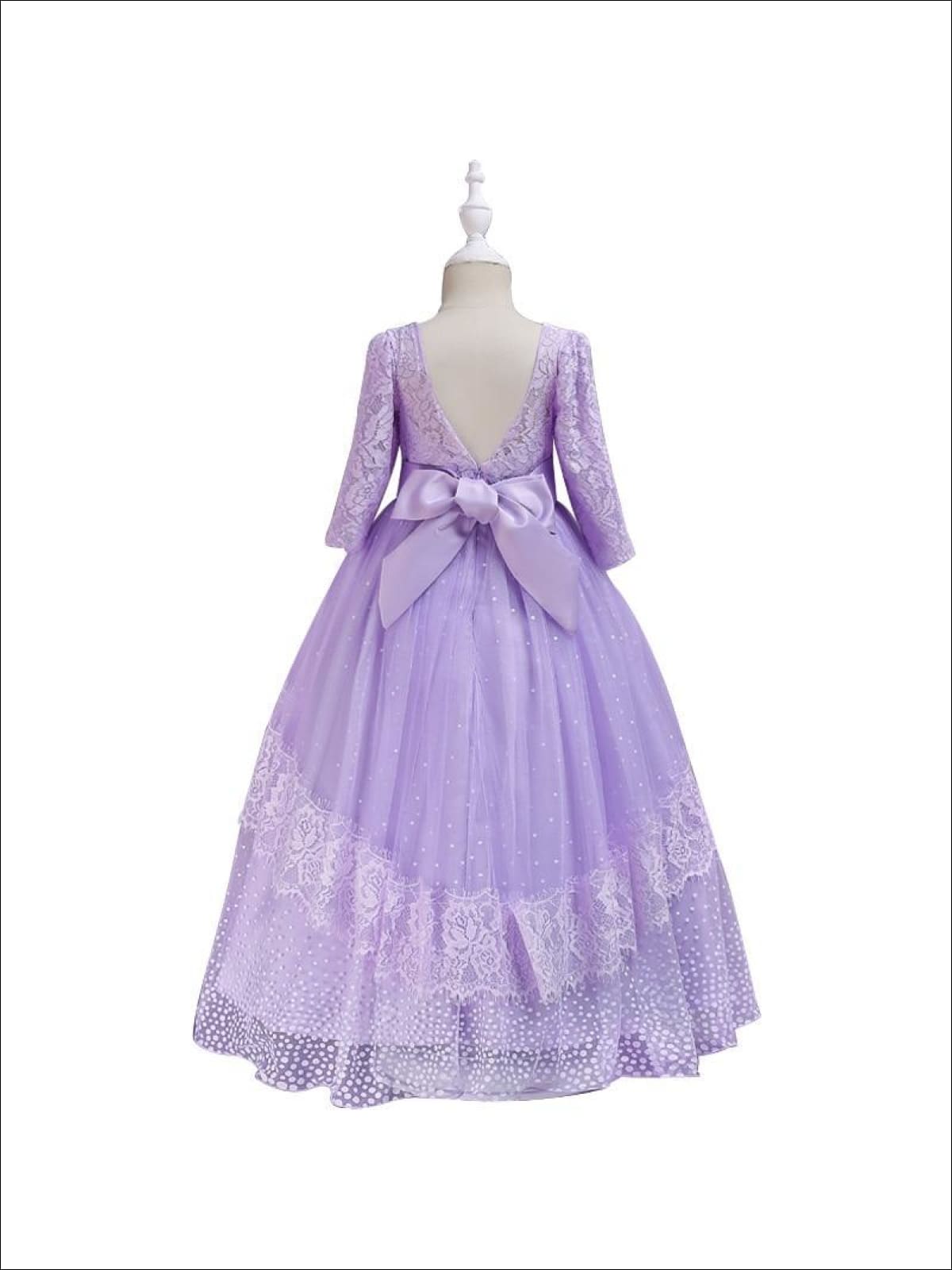 Little Girls Special Occasion Dress | Lace Princess Layered Ball Gown