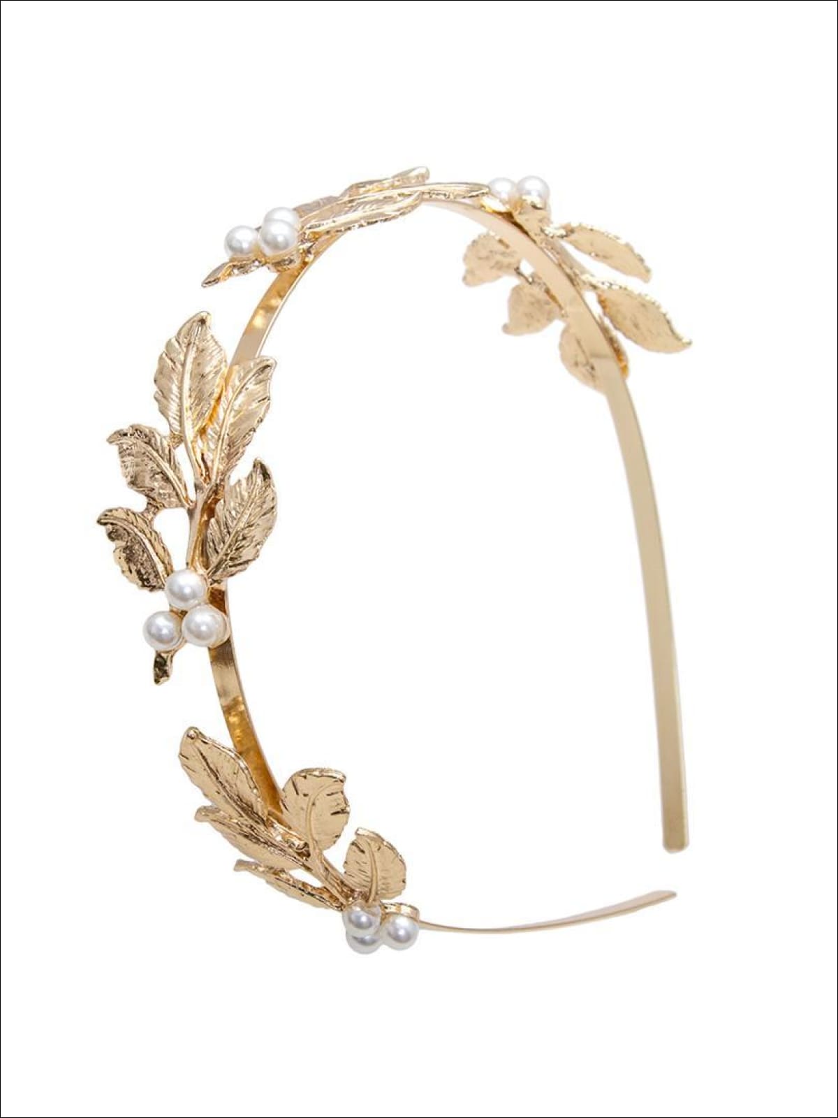 Girls Leaves Pearl Headband ( 2 color options) - Hair Accessories