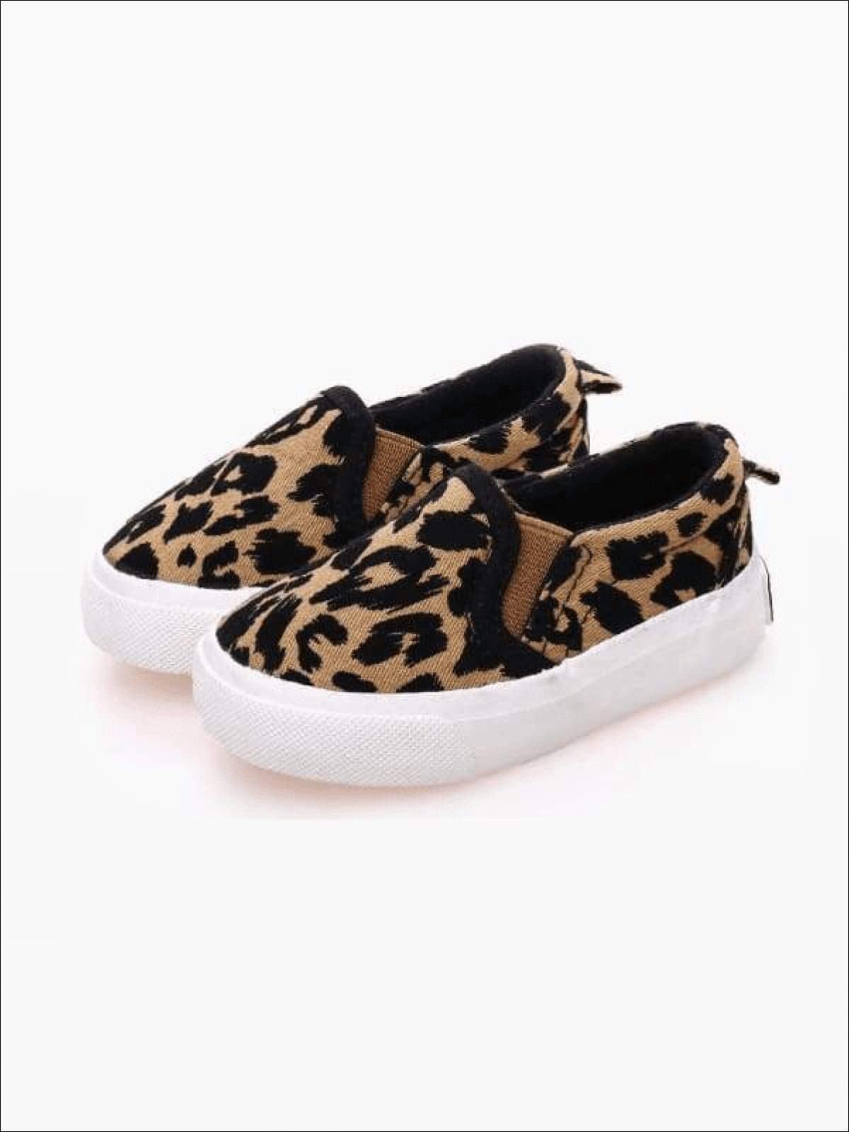 Girls Leopard Print Slip-On Sneakers - Girls Loafers