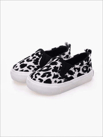 Girls Leopard Print Slip-On Sneakers - Girls Loafers