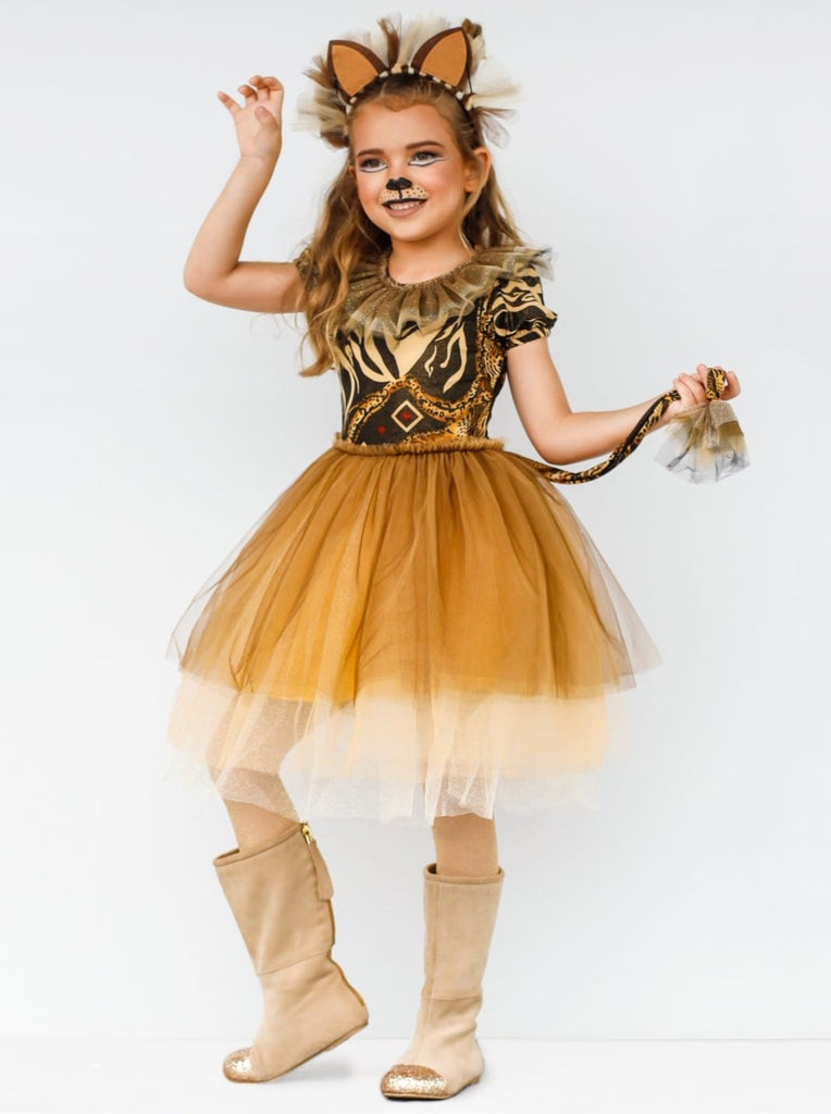 Girls Hear Me Roar Lion Princess Tutu Halloween Costume