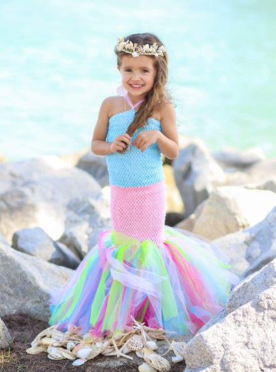 Kids Halloween Costumes | Magic Mermaid Tutu Dress | Mia Belle Girls