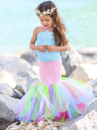 Kids Halloween Costumes | Magic Mermaid Tutu Dress | Mia Belle Girls