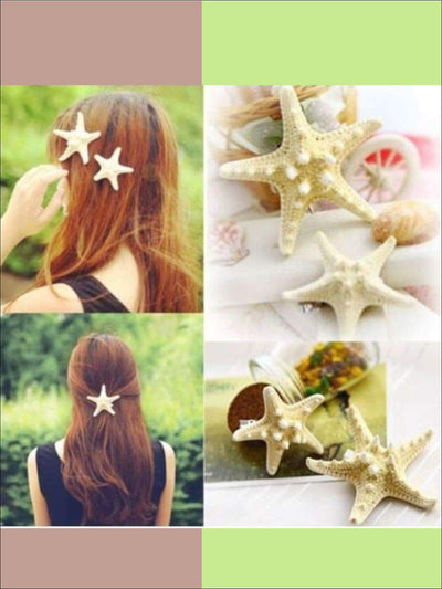 Girls Mermaid Starfish Hair Clip - Girls Hair Clip