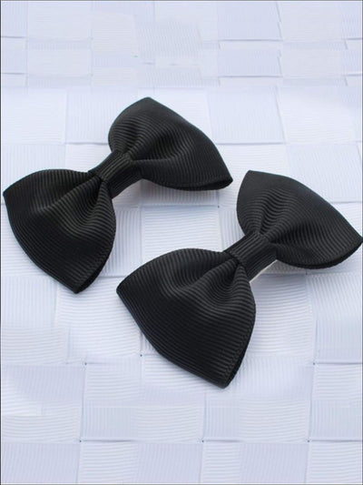 Girls Mini Bow Tie Hair Clips ( Multiple Color Options) - Hair Accessories