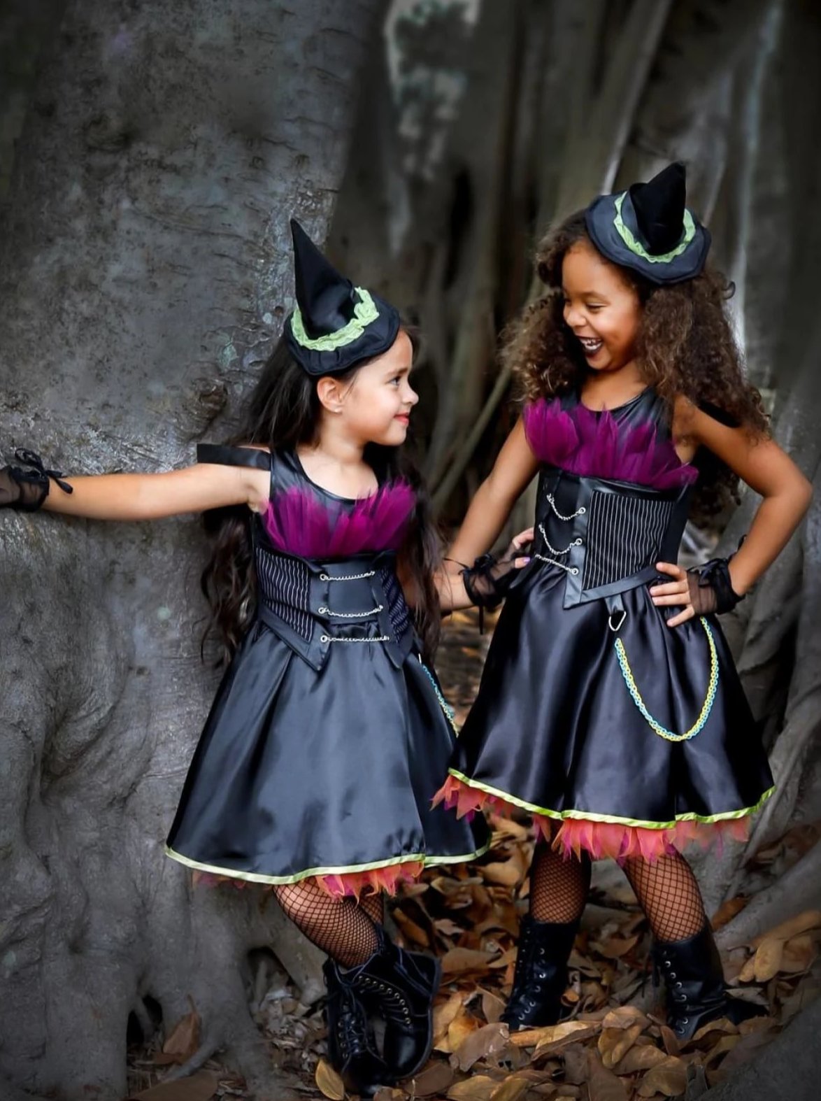 Kids Halloween Costumes | Girls Modern Punk Rock Witch Costume