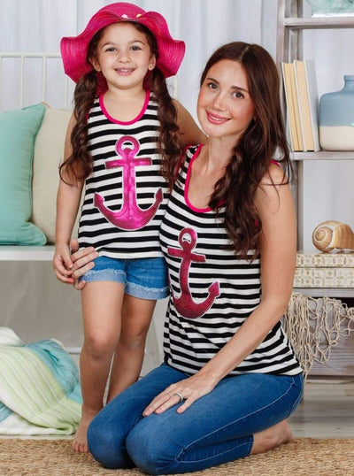 Mommy & Me | Matching Summer Tops | Striped Sequin Ancho Tank Top