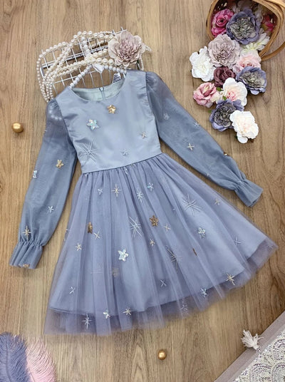 Girls Moonlight Sparkle Lace Dress - Girls Spring Dressy Dress