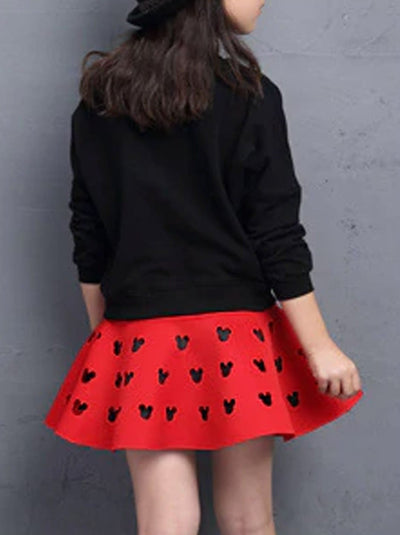 Minnie Maven Sweater & Cut-Out Heart Skirt Set - Mia Belle Girls