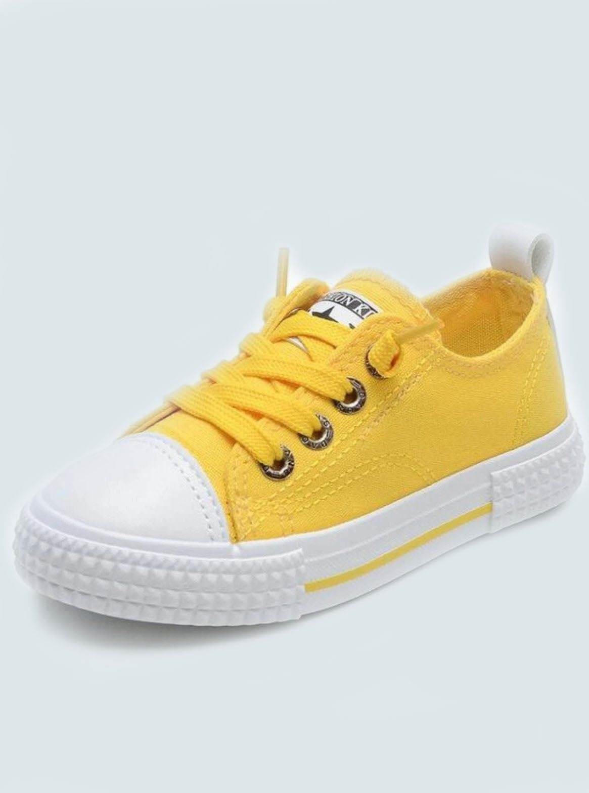Girls Non-Slip Canvas Sneakers - Yellow / 4 - Girls Sneakers