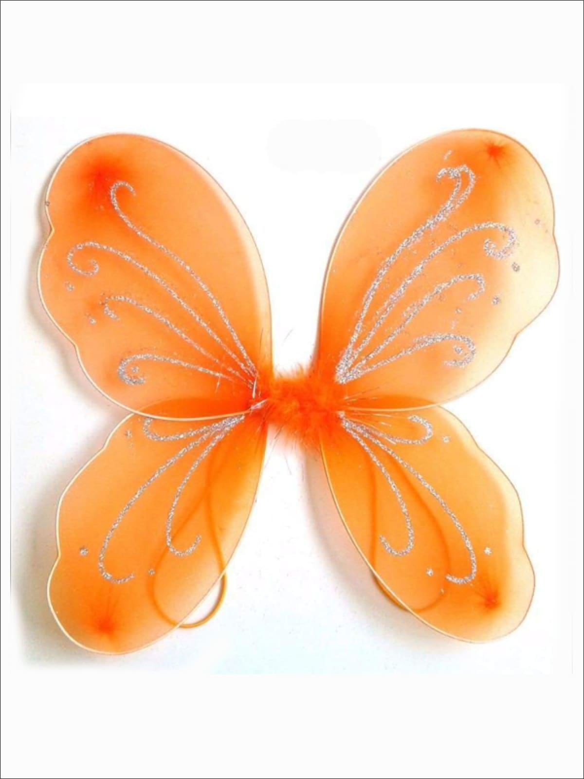 Halloween Accessories | Orange Glitter Fairy Wings - Mia Belle Girls