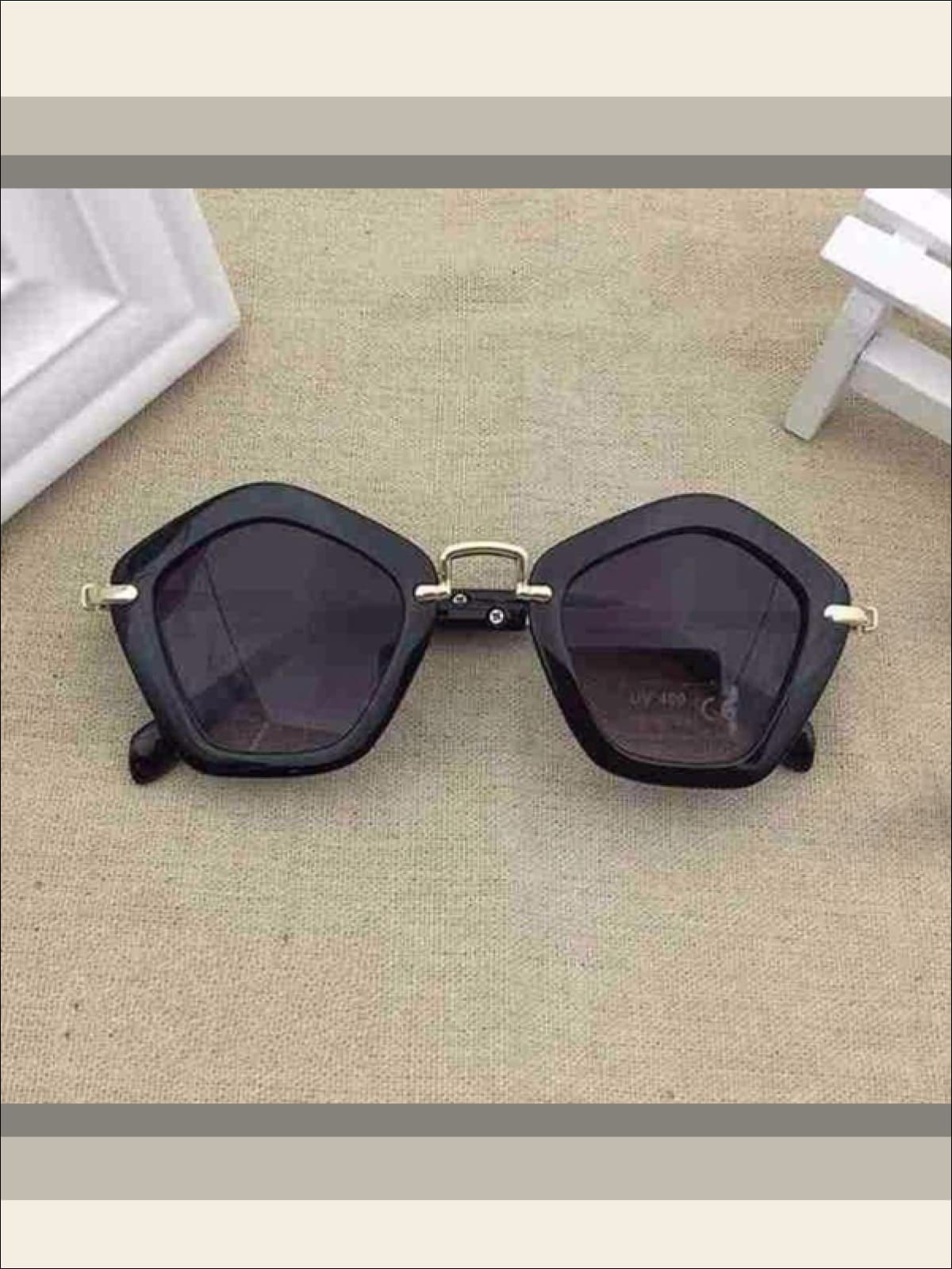 Girls Pentagon Sunglasses - black / One - Sunglasses