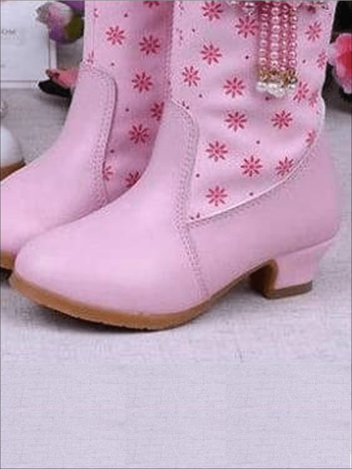 Girls Pink Butterfly Princess Boots ( 2 Color Options) - Girls Boots