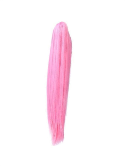Kids Halloween Wigs | Pink Ponytail Hair Extension | Mia Belle Girls