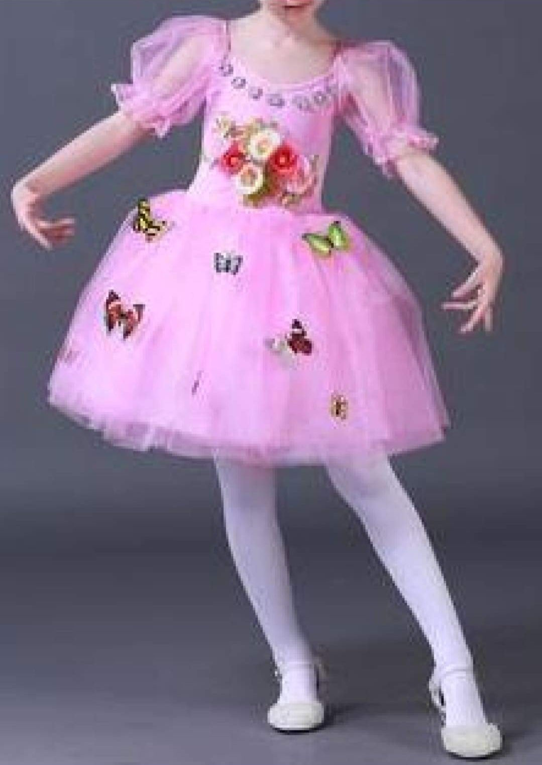 Girls Pink Flower Garden Fairy Halloween Costume - Girls Halloween Costume