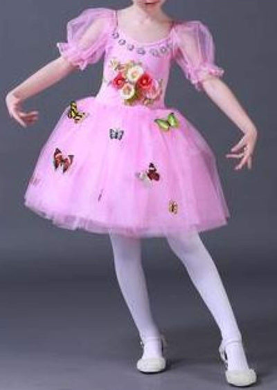 Girls Pink Flower Garden Fairy Halloween Costume - Girls Halloween Costume