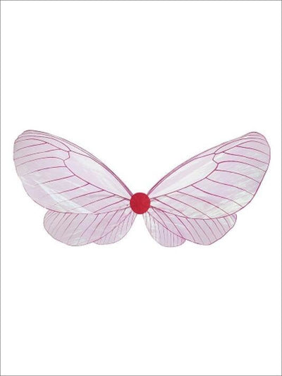 Girls Pink Iridescent Sugar Plum Fairy Wings - Pink / One Size - Girls Halloween Costume