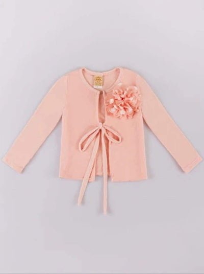 Girls Sweaters & Cardigans | Pink Bolero Cardigan | Mia Belle Girls
