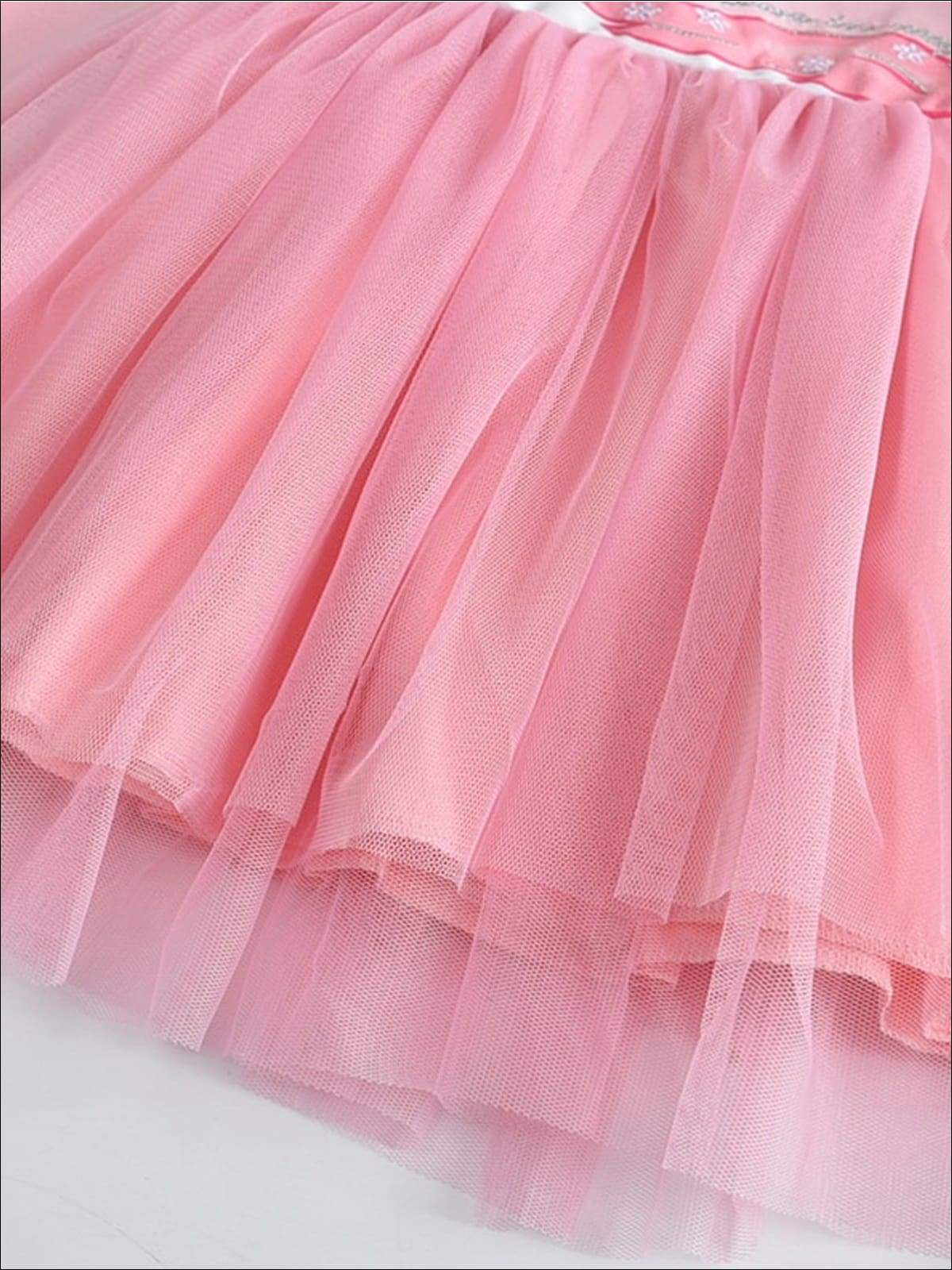 Girls Pink Dress | Unicorn Princess Tutu Dress | Mia Belle Girls