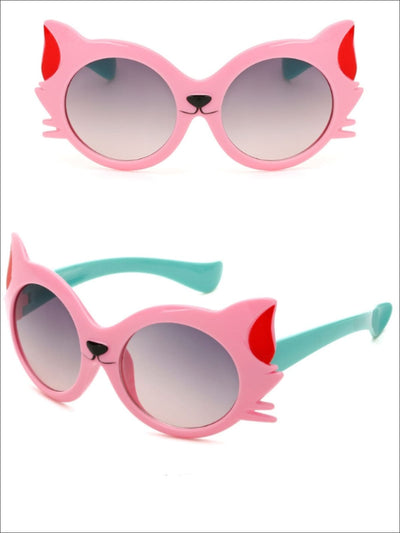 Girls Polarized Cartoon Cat Eye Sunglasses - Light Pink - Girls Accessories