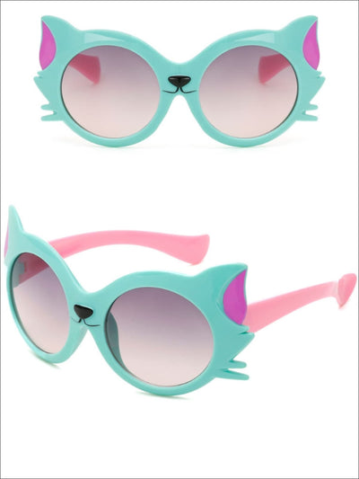 Girls Polarized Cartoon Cat Eye Sunglasses - Mint - Girls Accessories