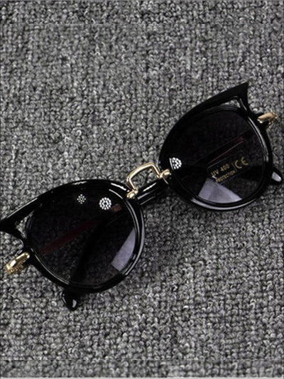 Girls Polarized Cat Eye Sunglasses - Black - Girls Accessories