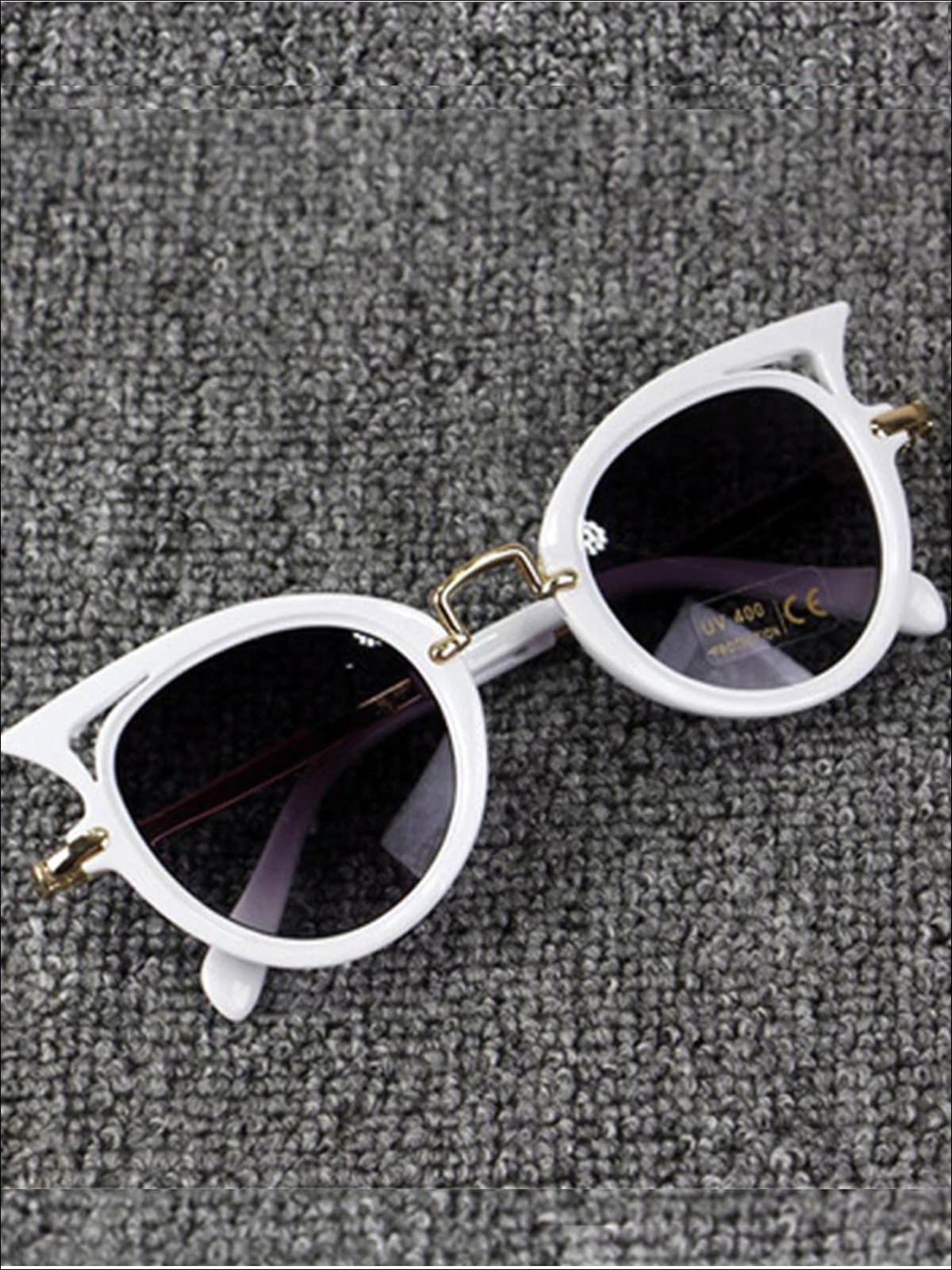 Girls Polarized Cat Eye Sunglasses - White - Girls Accessories