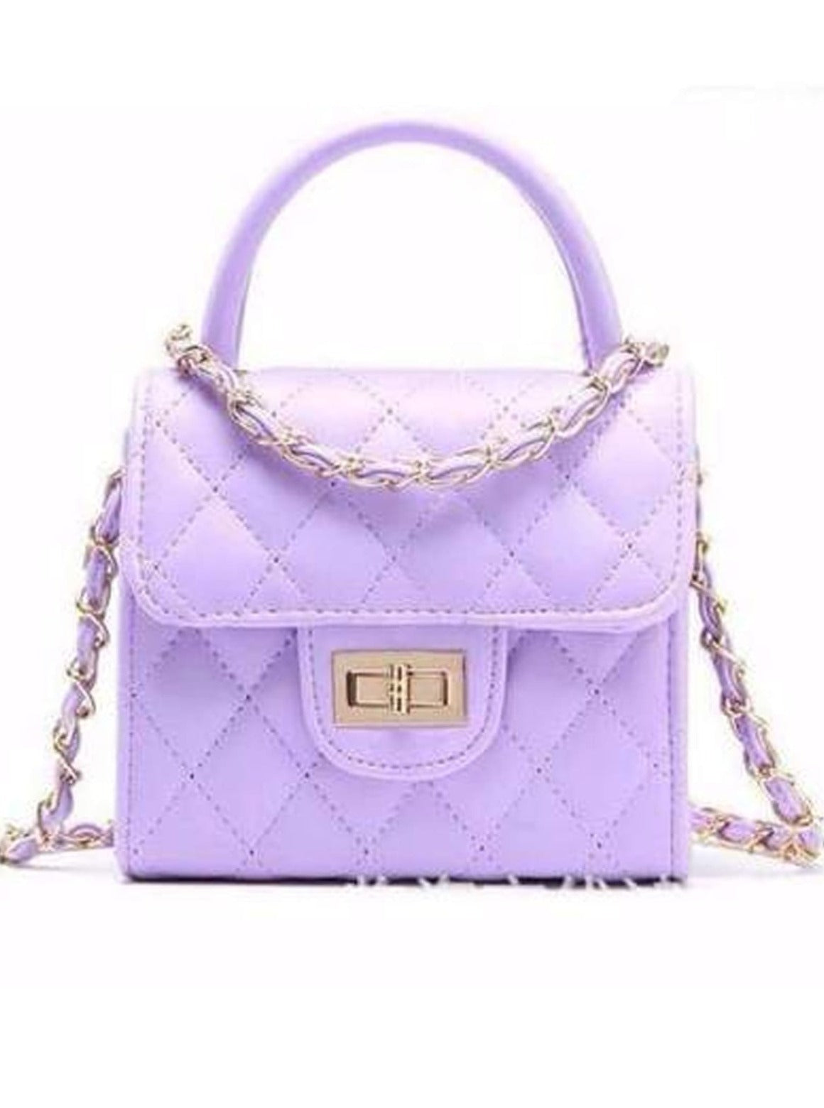 Kids Quilted Flap Shoulder Bag | Fashion Chain Purse - Mia Belle Girls Purple / One Size