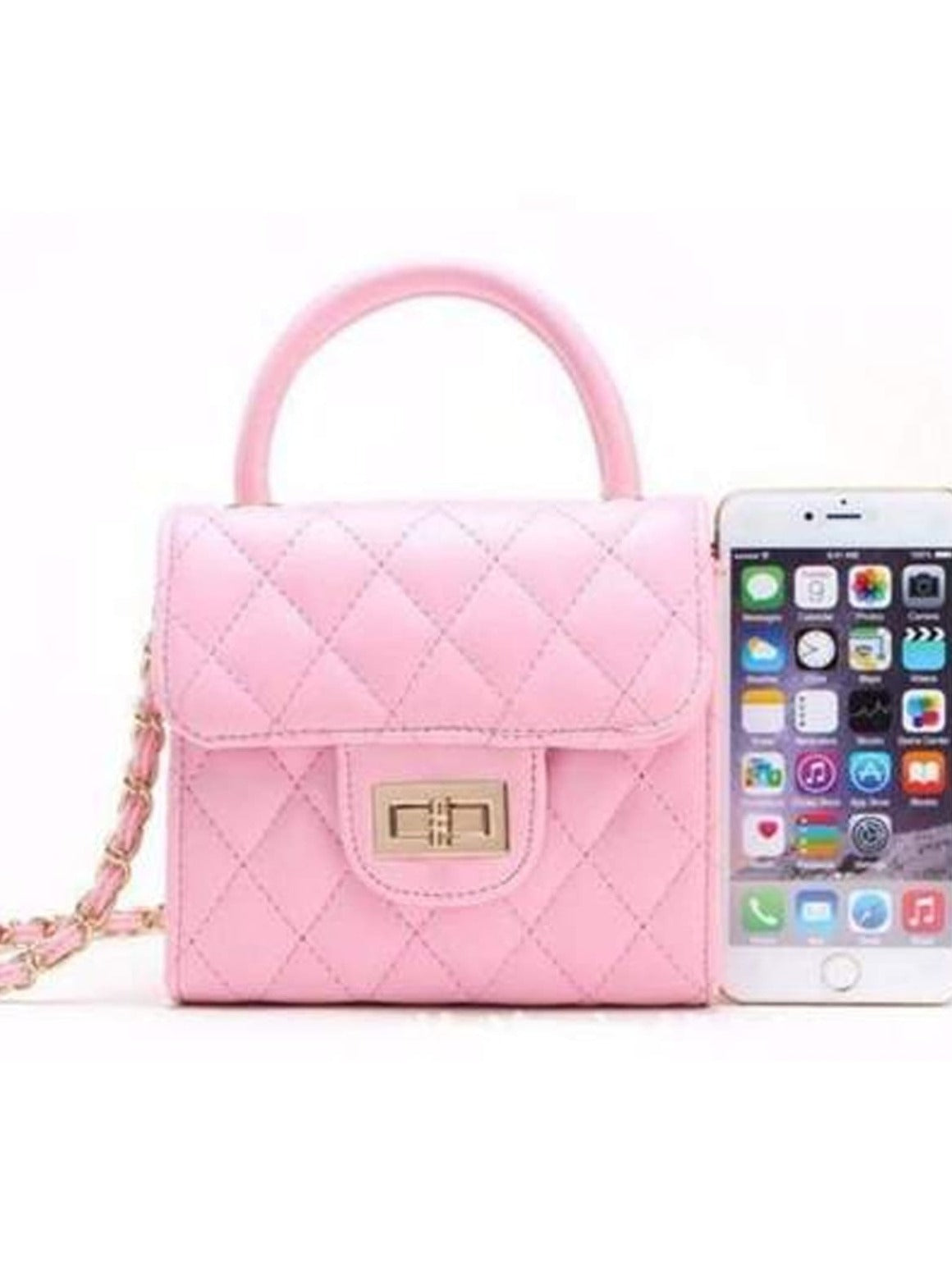 Kids Quilted Flap Shoulder Bag | Fashion Chain Purse - Mia Belle Girls Pink / One Size
