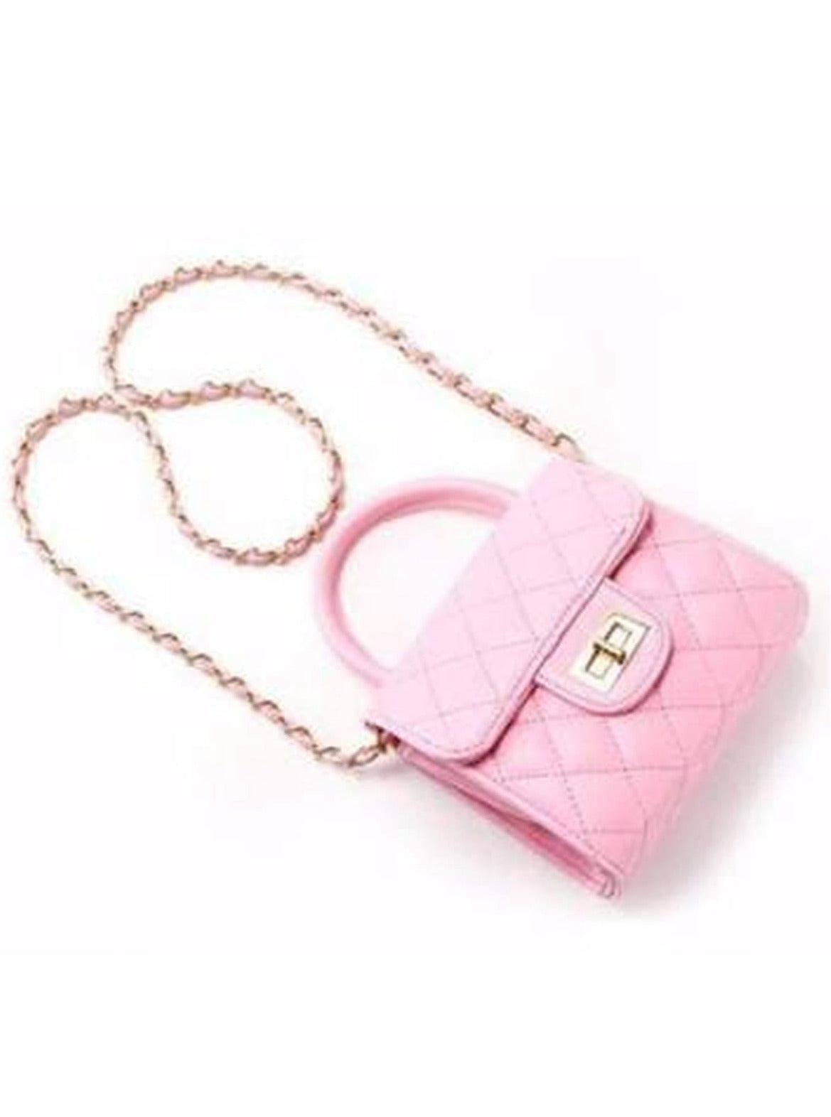 Kids Quilted Flap Shoulder Bag | Fashion Chain Purse - Mia Belle Girls Beige / One Size