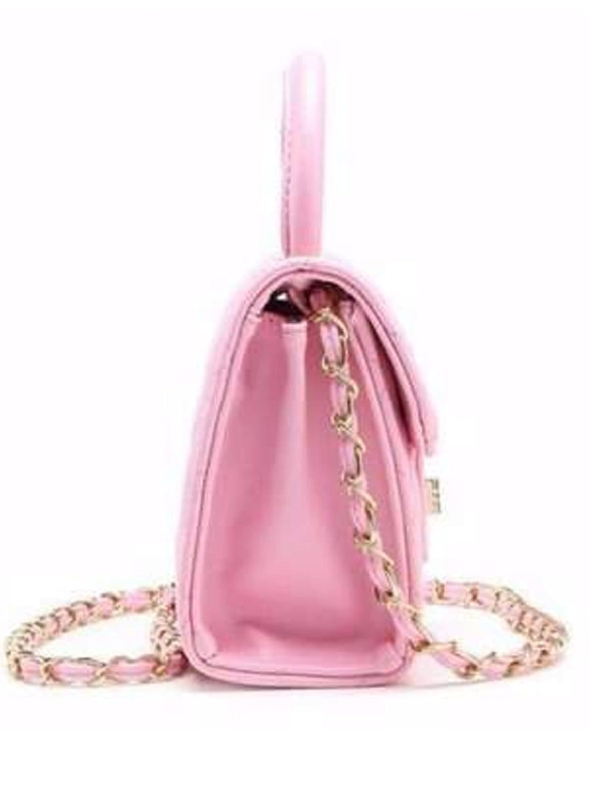 Kids Quilted Flap Shoulder Bag | Fashion Chain Purse - Mia Belle Girls Pink / One Size