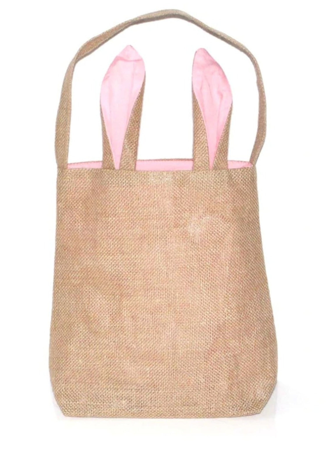 Kids Easter Accessories | Little Girls Rabbit Ears Easter Burlap Bag