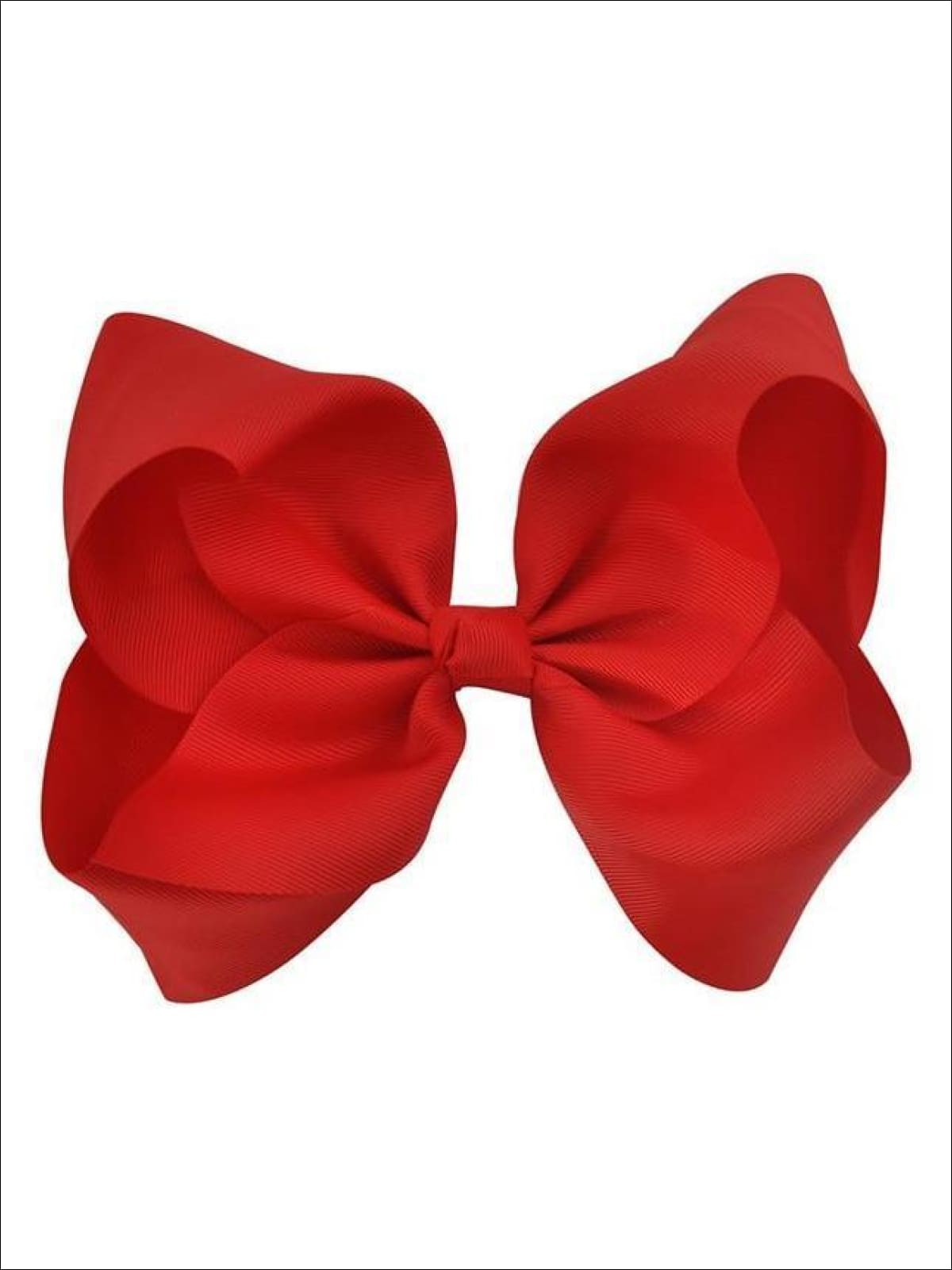 Girls Red 8 Inch Large Ribbon Hair Bow With Alligator Clip - Hair Accessories
