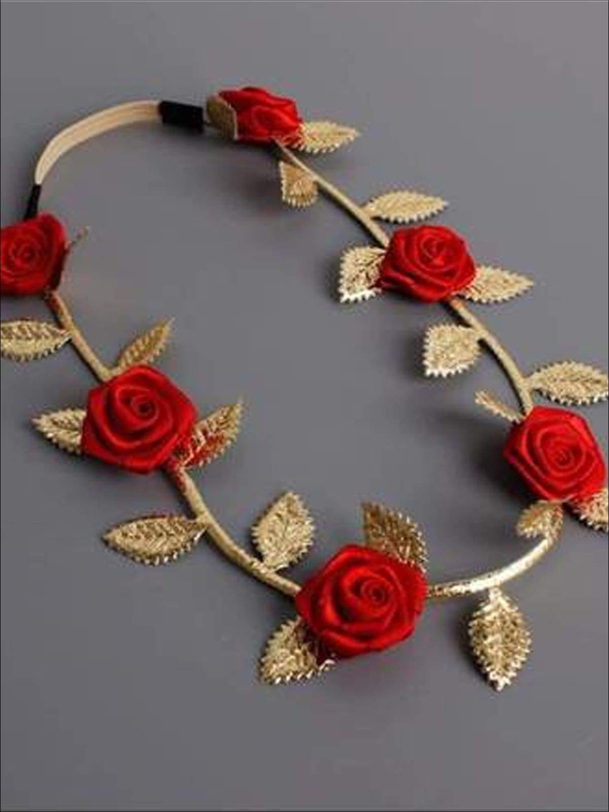Girls Red Flower Headband - accessories
