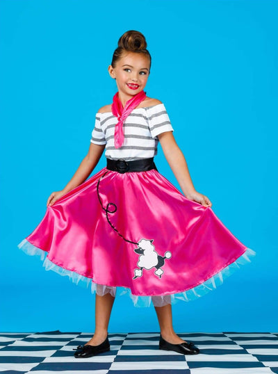Halloween Costumes | Kids Retro 50's Top & Skirt Set | Mia Belle Girls