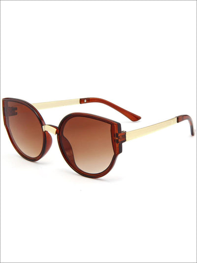 Girls Retro Cat Eye Sunglasses - Brown - Girls Accessories