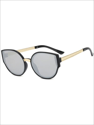 Girls Retro Cat Eye Sunglasses - Silver - Girls Accessories