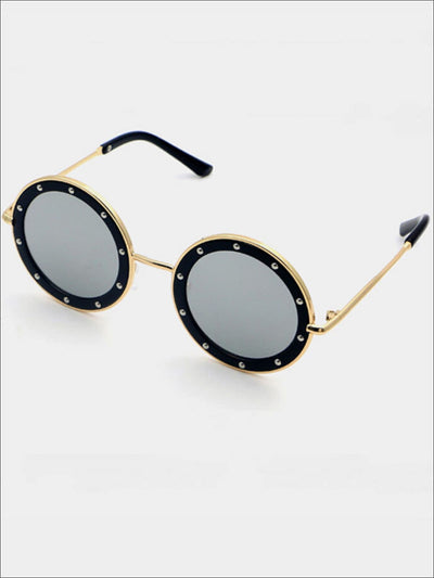 Girls Retro Crystal Studded Sunglasses - Girls Accessories