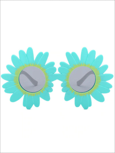 Girls Round Flower Sunglasses - Mint - Girls Accessories
