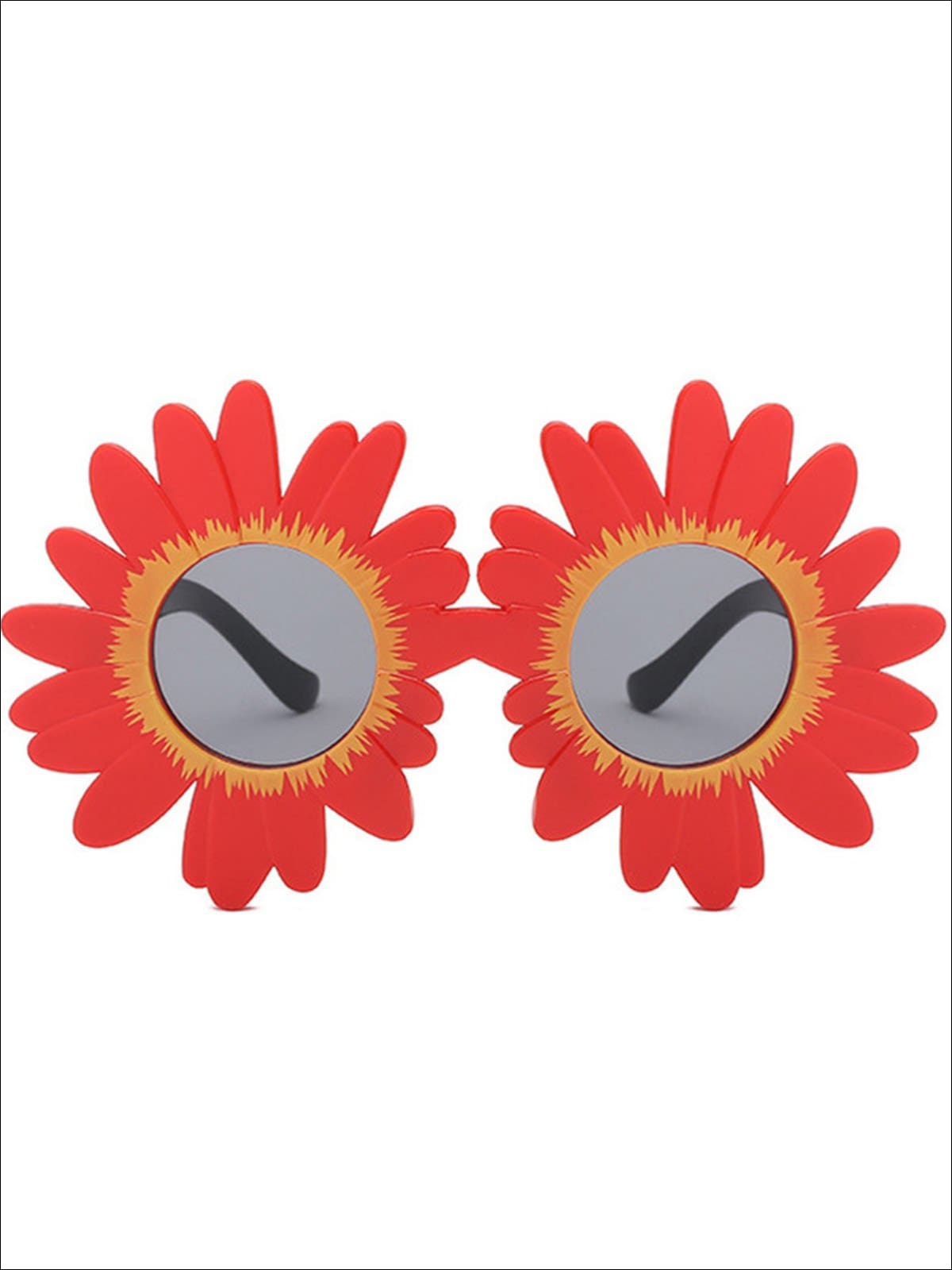 Girls Round Flower Sunglasses - Red - Girls Accessories