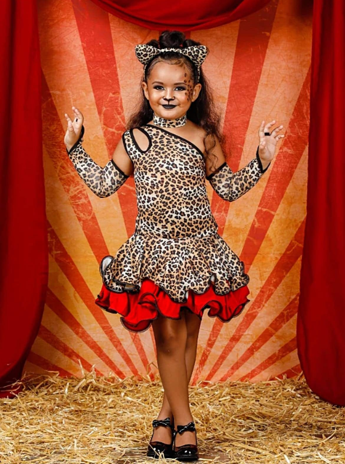 Kids Halloween Costume | Sassy Leopard Costume Dress | Mia Belle Girls