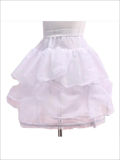 Girls Short Ruffled Hoop Petticoat - White / One Size - Girls Accessories
