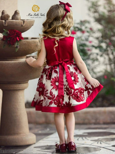 Winter Formal Dresses | Sleeveless Embroidered Chiffon Holiday Dress