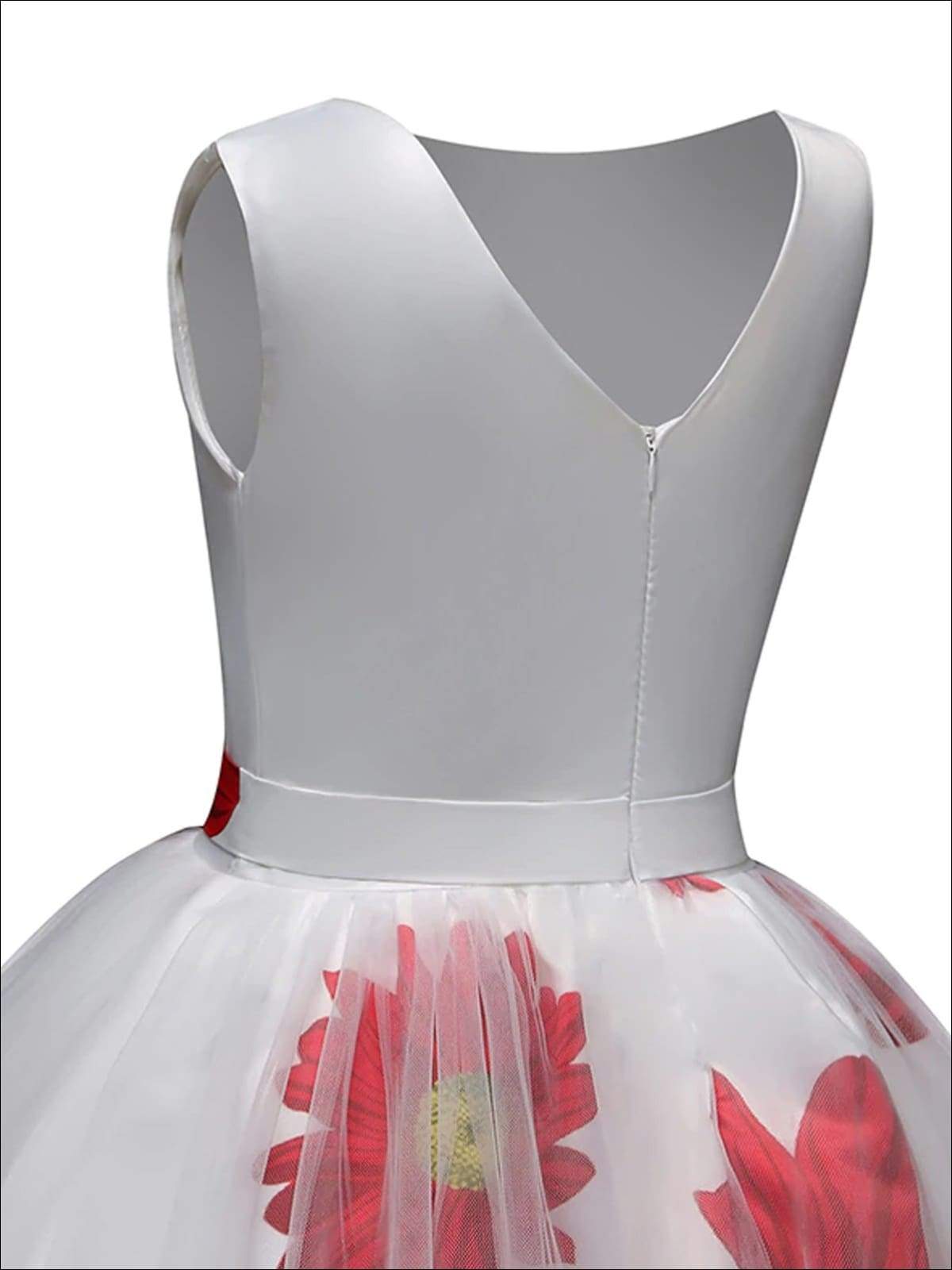 Girls Sleeveless Floral Print Floor Length Special Occasion Dress - Girls Spring Dressy Dress