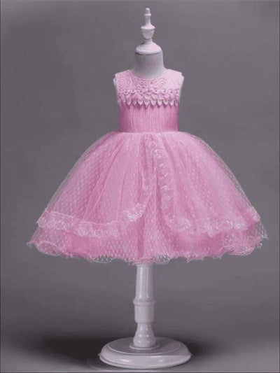 Girls Formal Easter Dresses | Embellished Lace Tiered Princess Dress